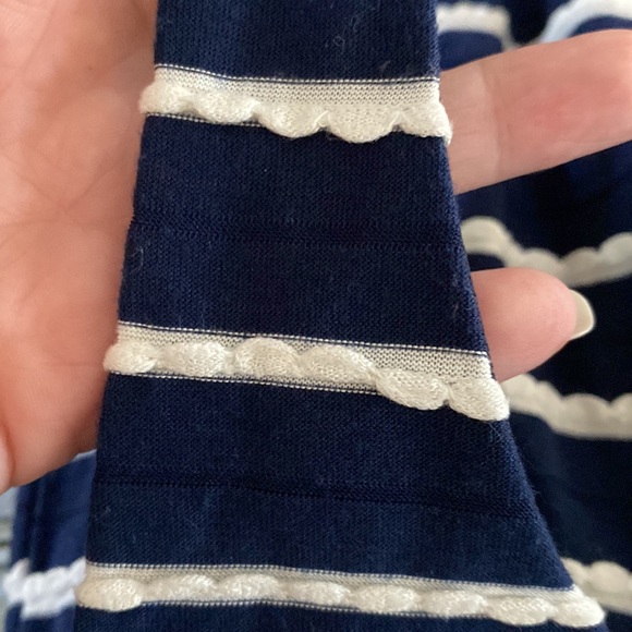 AQUA Bloomingdales Blue Dress with White Scallop Lace Stripes💙🤍💙 - Picture 5 of 8